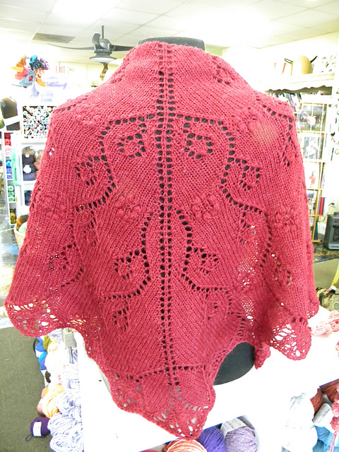 Falling Flowers Shawl