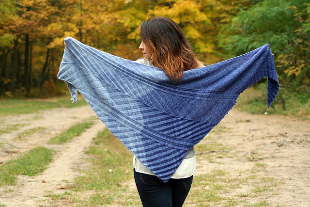 Dip in Blue Shawl