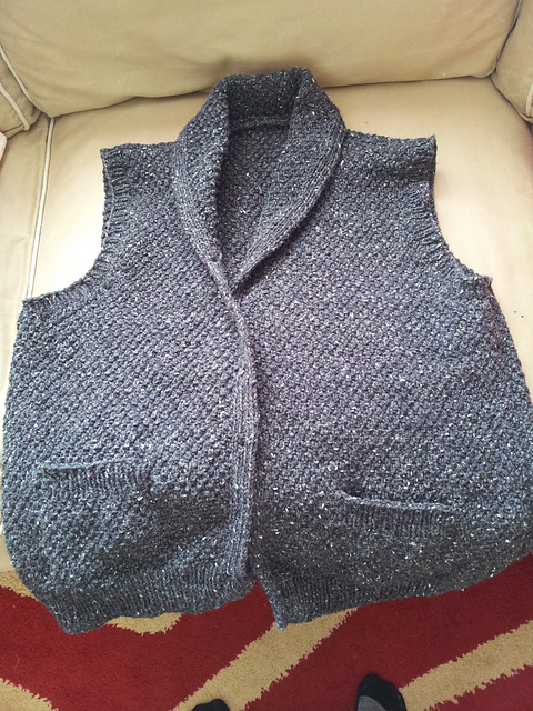 Her Shawl Collar Moss Vest