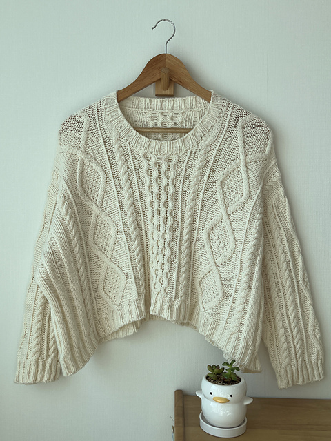 Ravelry: April's Aran Sweater pattern by Angela Kim