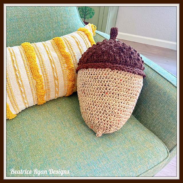 Crochet Acorn Pillow