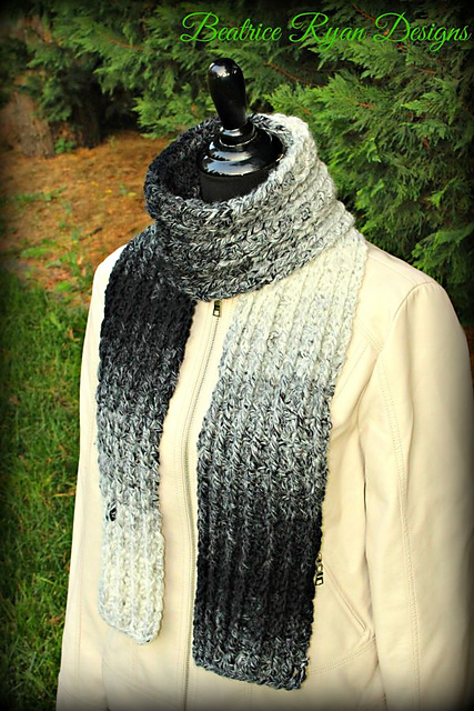 Ombre Ridges Scarf