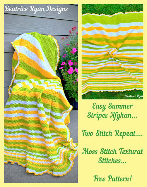 Easy Summer Stripes Afghan
