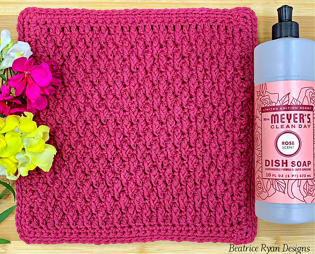 Alpine Stitch Dishcloth