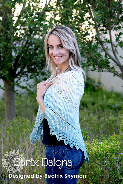 Tunisian Colour Fuse Shawl