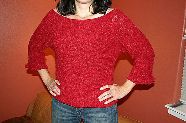 Side-to-side Ribbon Pullover