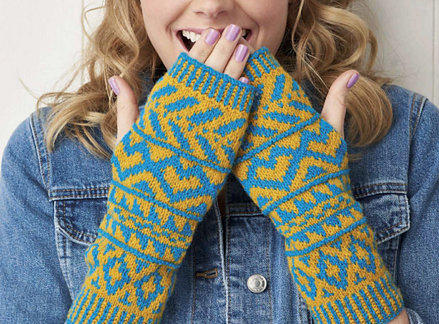 Two Tone Wrist Warmers