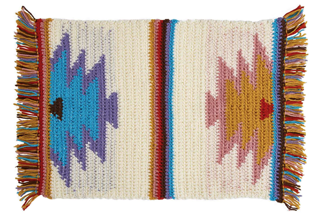 Fringed chunky rug