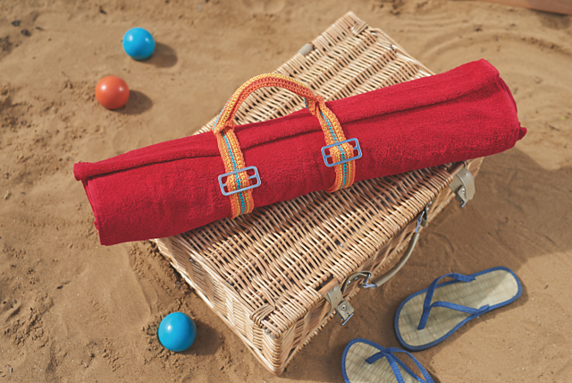 Beach towel straps