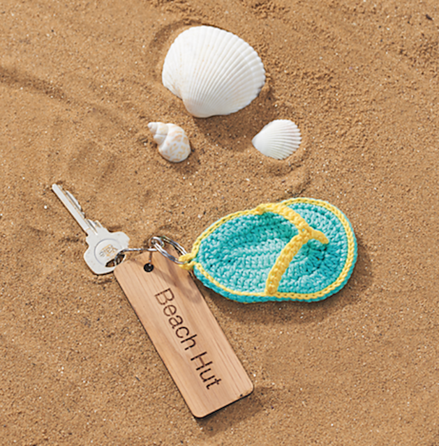Flip flop key ring