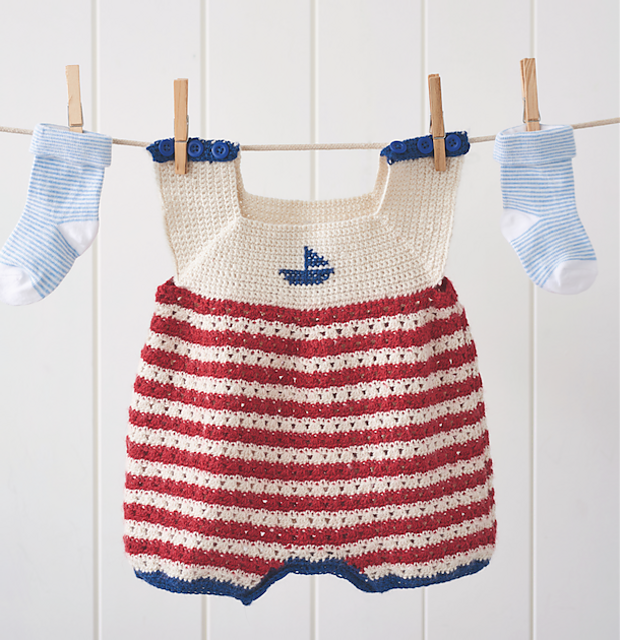 Little buoy baby dungarees