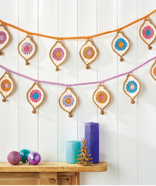 Festive bauble bunting
