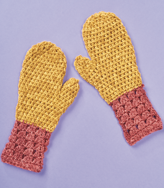 Two-tone mittens