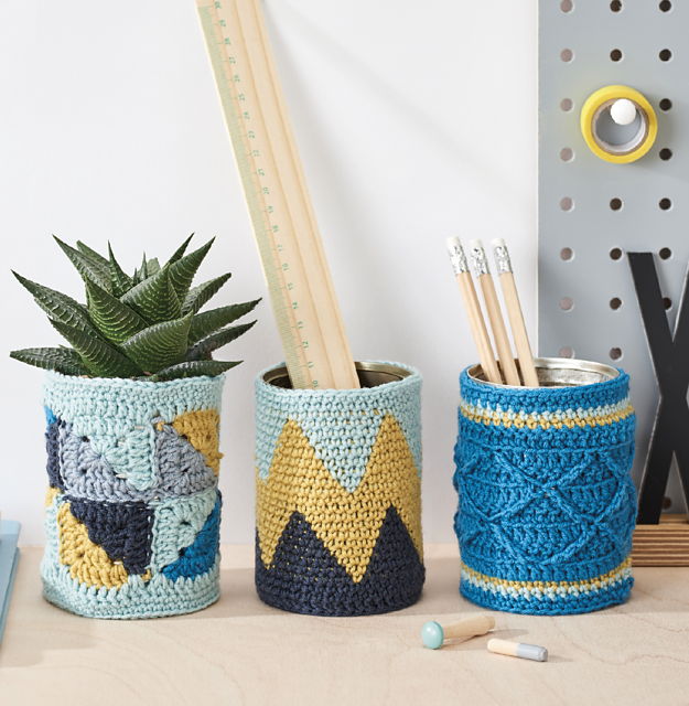 Geometric pencil tins