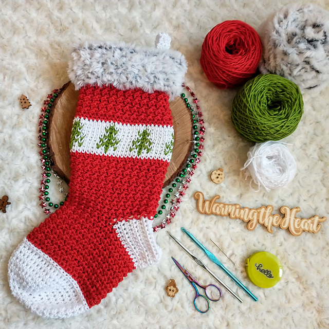 Rippled Timberline Christmas Stocking