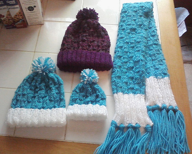 Basket Weave Hat and Scarf