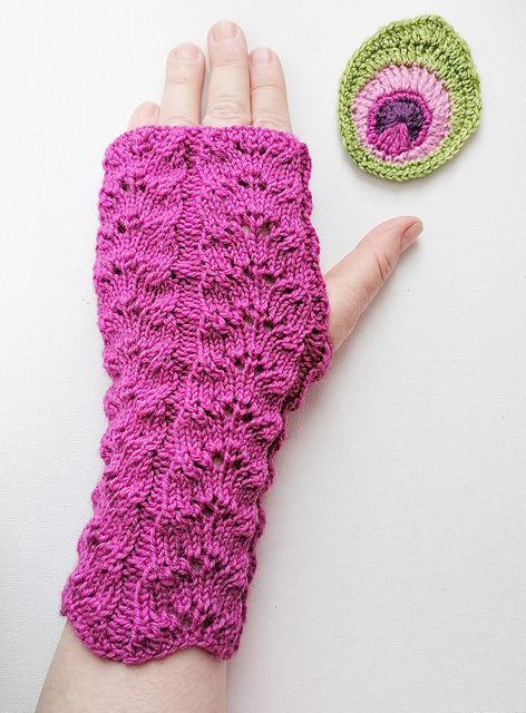 Pulswärmer Pink Peacock