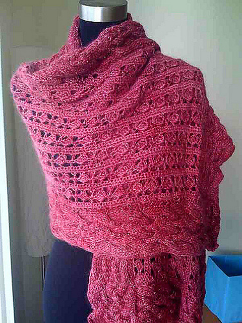 Cable and Crochet Shawl