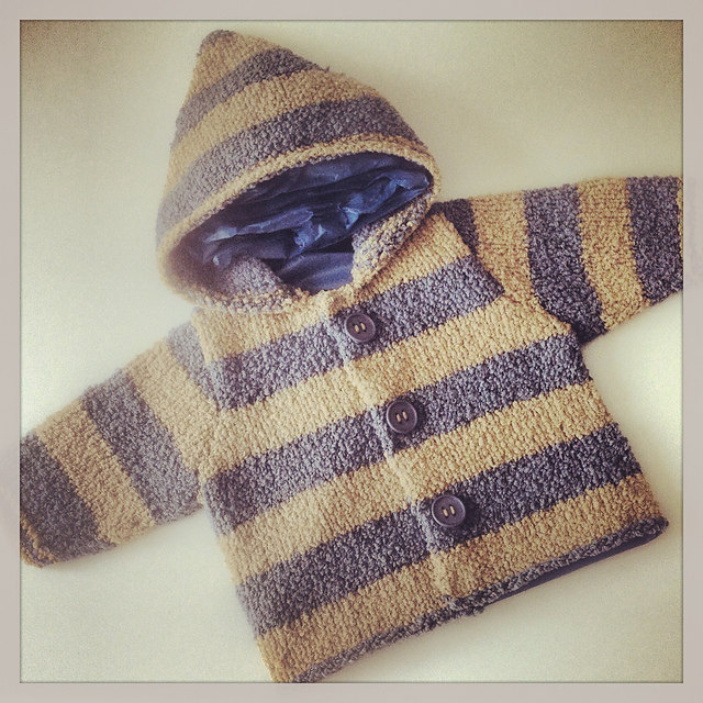 Gilet bébé à rayures
