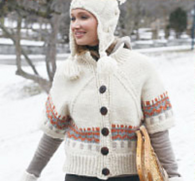 Cropped Raglan Cardigan