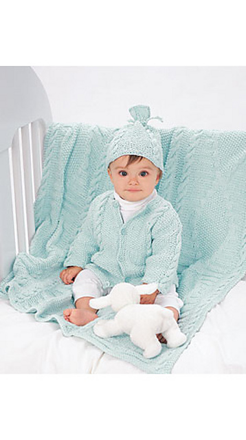 Classic Cables Set: Blanket