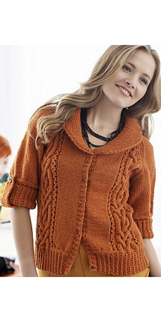 Cables and Collar Cardigan