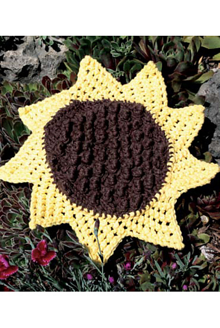 Sunflower Dishcloth (Knit )