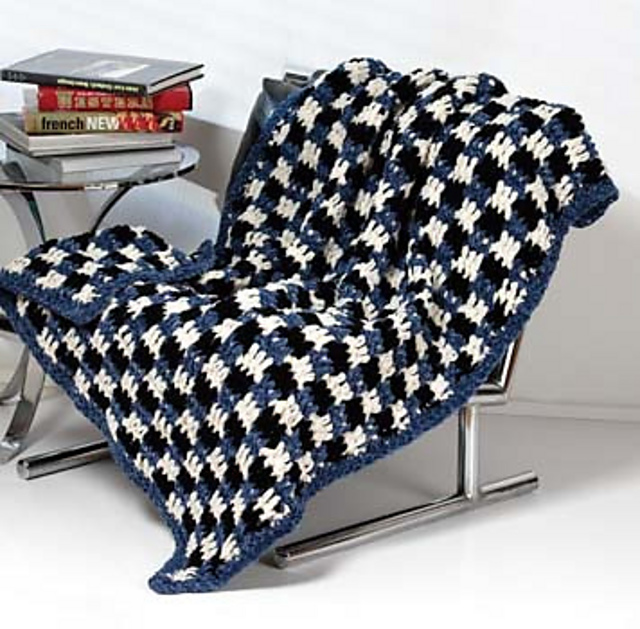 Plush Reversible Tri-Color Afghan