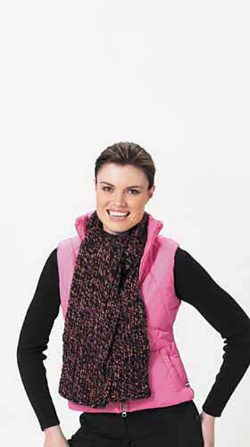 Black Lites Ribbed Scarf