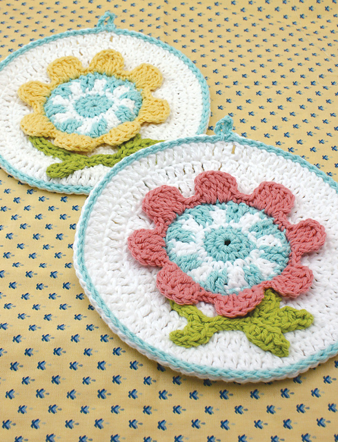 Spring Flower Dishcloth