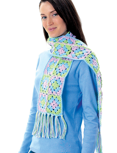 Granny Square Scarf