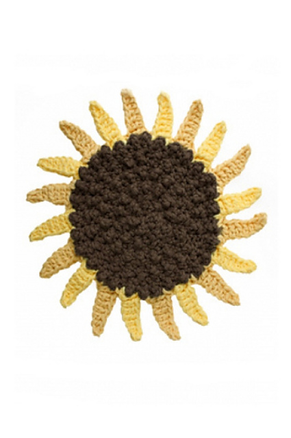 Sunflower Dishcloth: Crochet