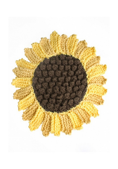 Sunflower Dishcloth: Knit