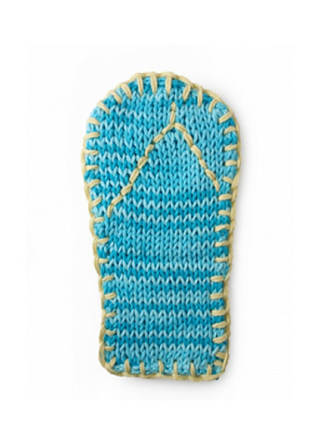 Flip Flop Dishcloth: Knit