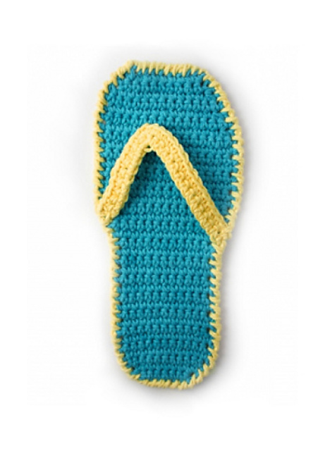 Flip Flop Dishcloth: Crochet
