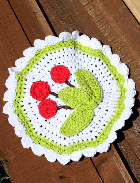 Cherry Dishcloth