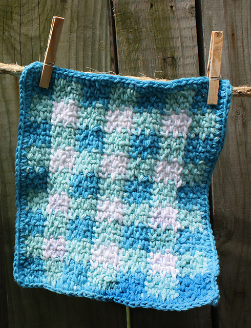 Gingham Dishcloth