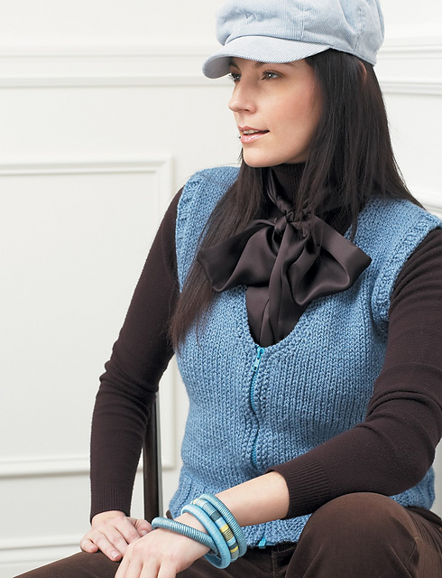 Zip Front V-Neck Vest