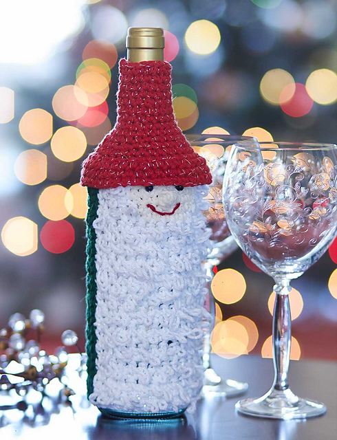 Gnome for the Holidays Wine Bottle Cozy