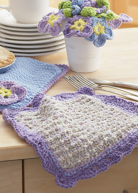 Pansy Dishcloth