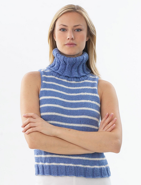 Stripe Sleeveless Pullover
