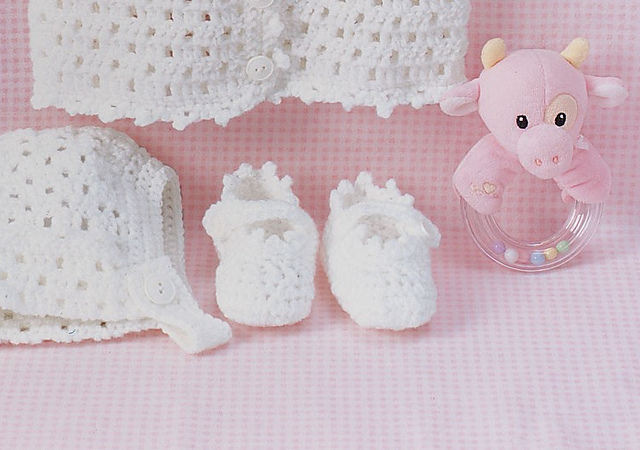 Lacy Set to Crochet: Booties