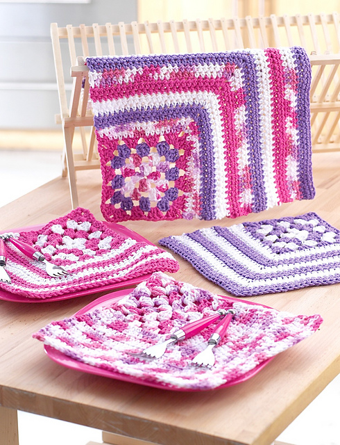 Granny's Corner Set: Dishcloth