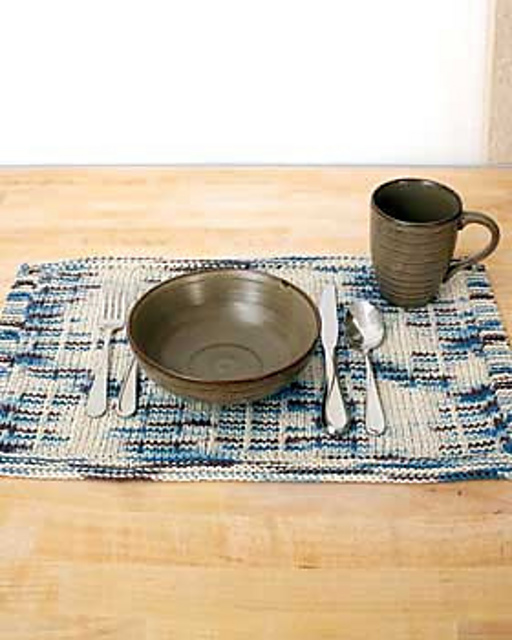 Grommet Placemat: Knit Version