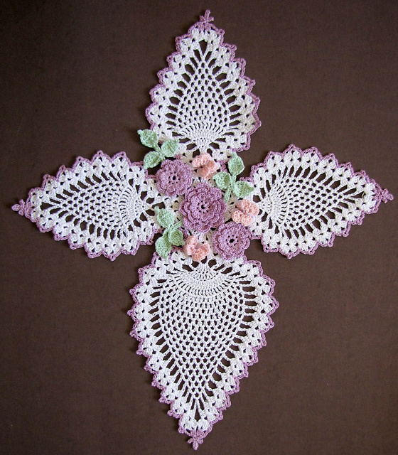 Elegant Easter Cross Doily