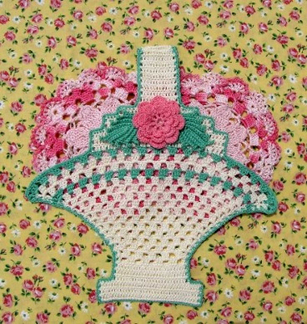 Flower Basket Decorative Potholder