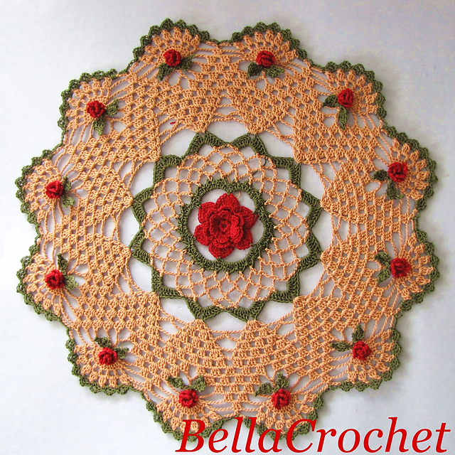 Mavanee's Roses Doily