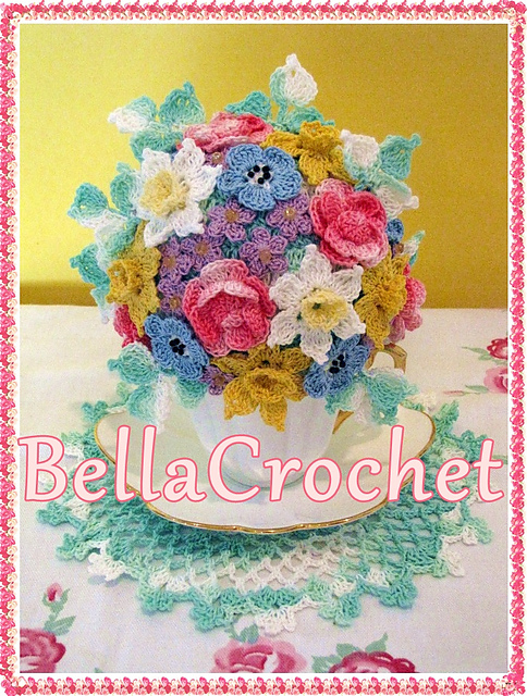 Springtime Tea Cup Bouquet