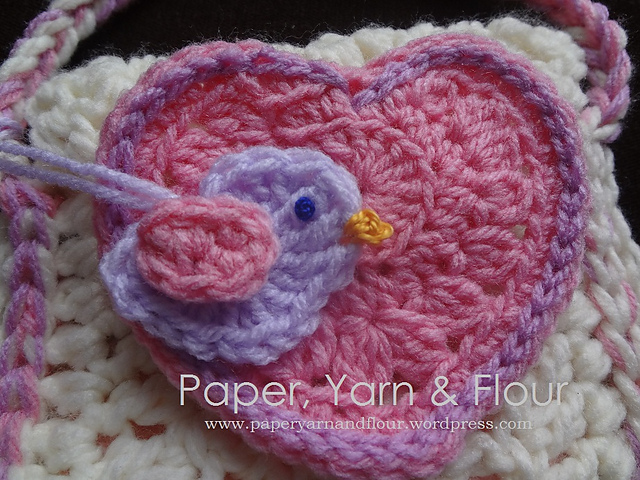 Little Birdie Love Crochet Purse