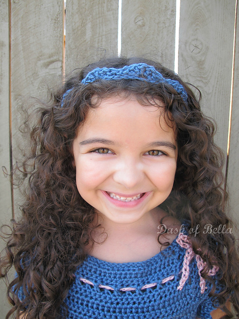 Simple Shell Girls Matching Headband that Ties